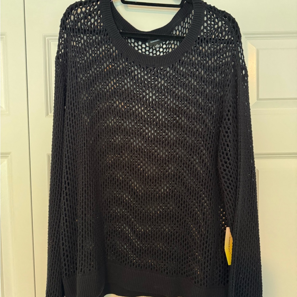 Summersalt Black Knit Top or Swim Cover Up